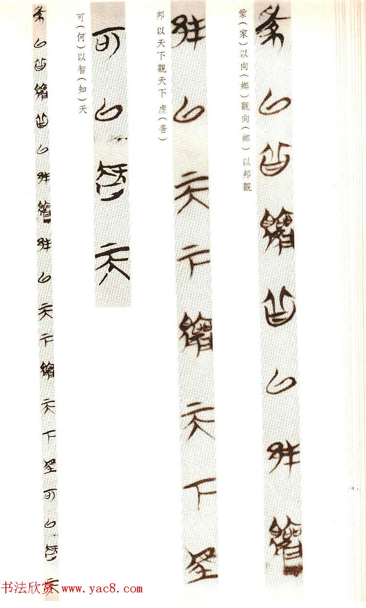 楚简墨迹《郭店楚墓竹简--老子乙》