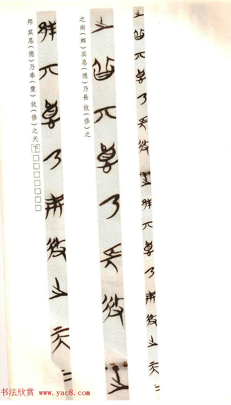 楚简墨迹《郭店楚墓竹简--老子乙》