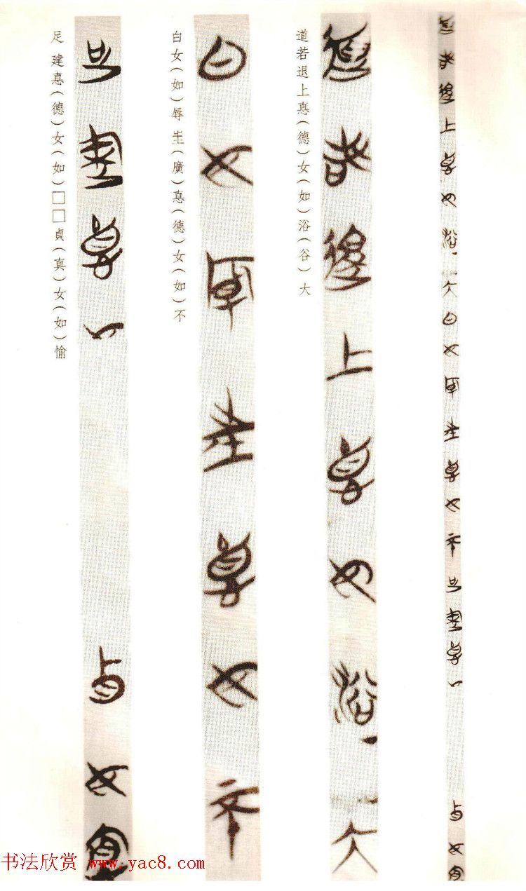 楚简墨迹《郭店楚墓竹简--老子乙》