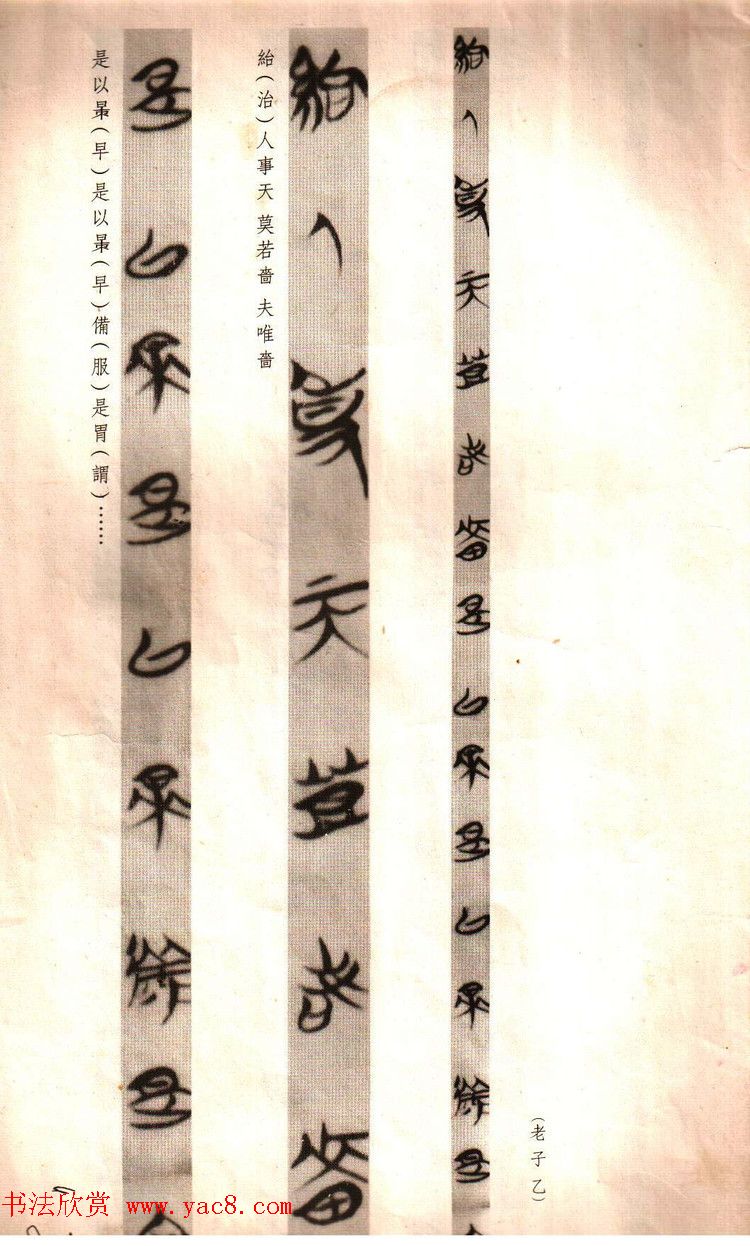 楚简墨迹《郭店楚墓竹简--老子乙》