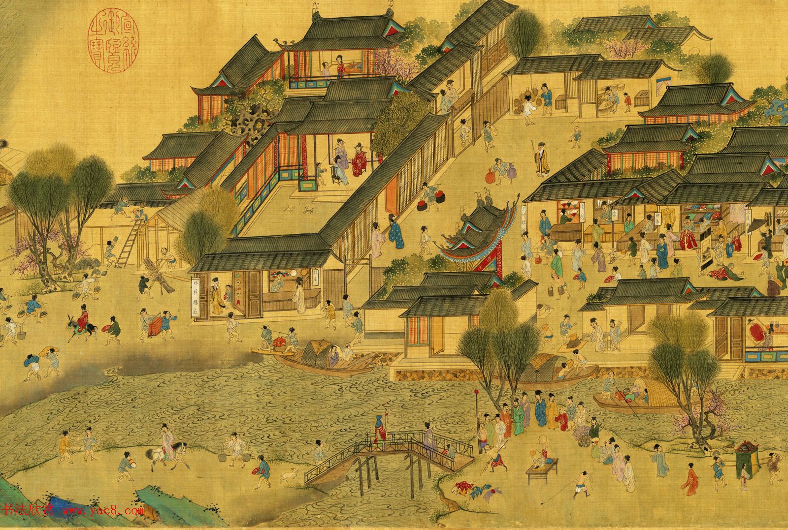 明代仇英绘画欣赏《清明上河图》