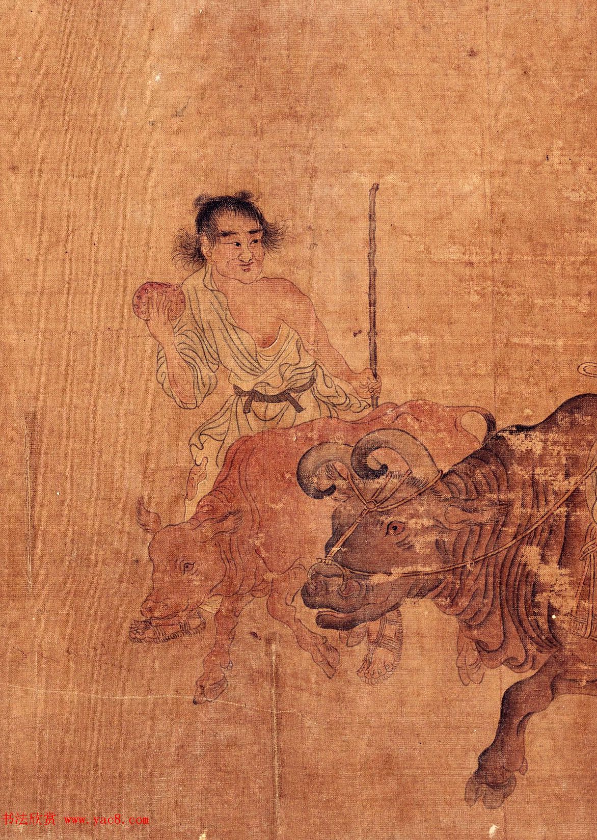 元代赵孟頫款西成归乐图卷_美国馆藏