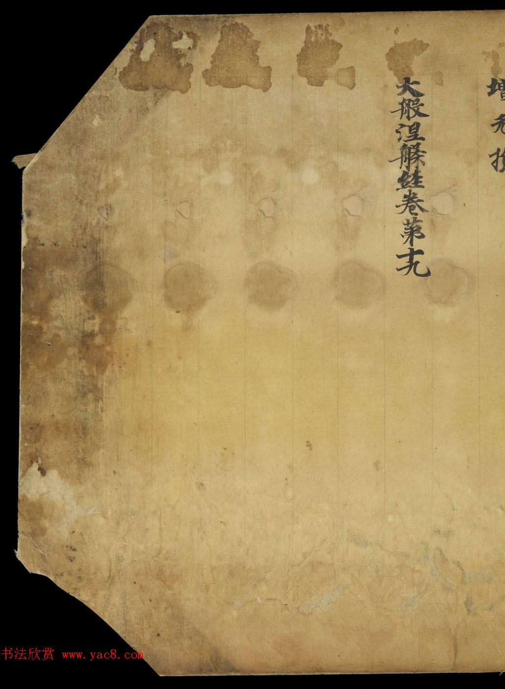 敦煌书法《大般涅盘经卷第十九梵行品第八之五》