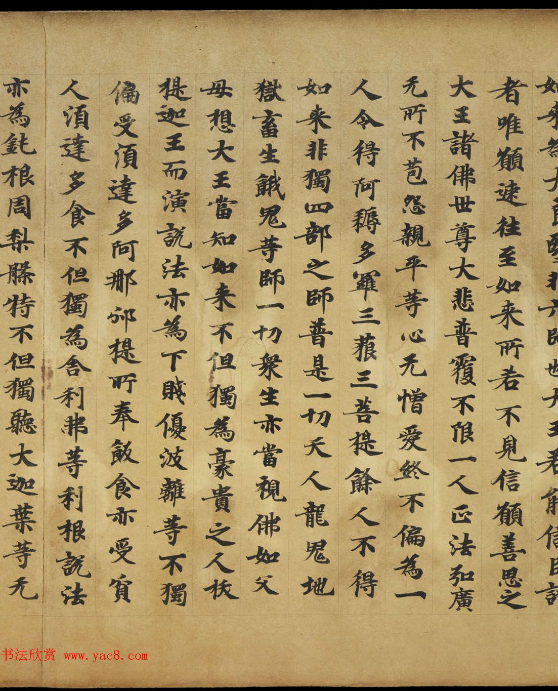 敦煌书法《大般涅盘经卷第十九梵行品第八之五》