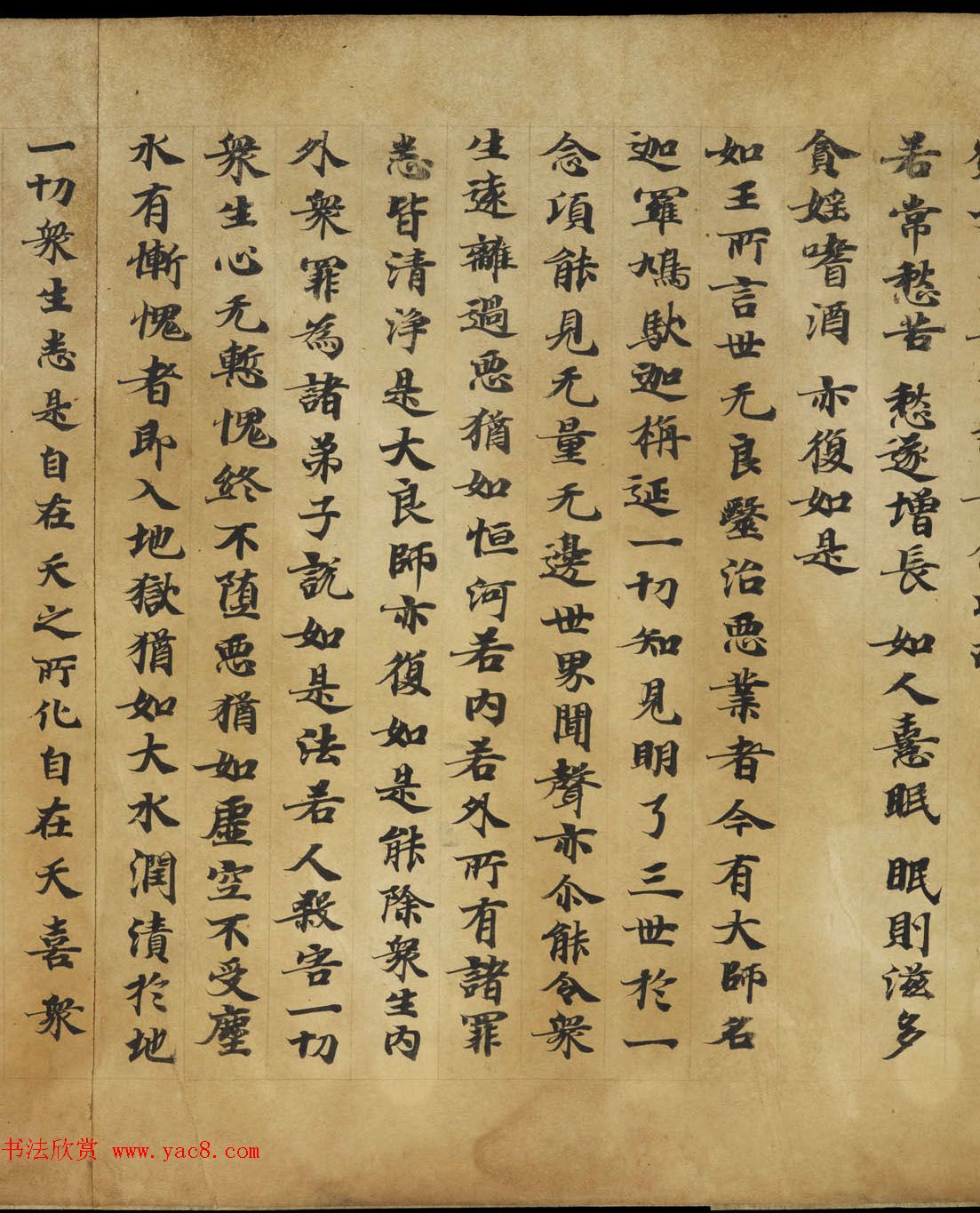 敦煌书法《大般涅盘经卷第十九梵行品第八之五》