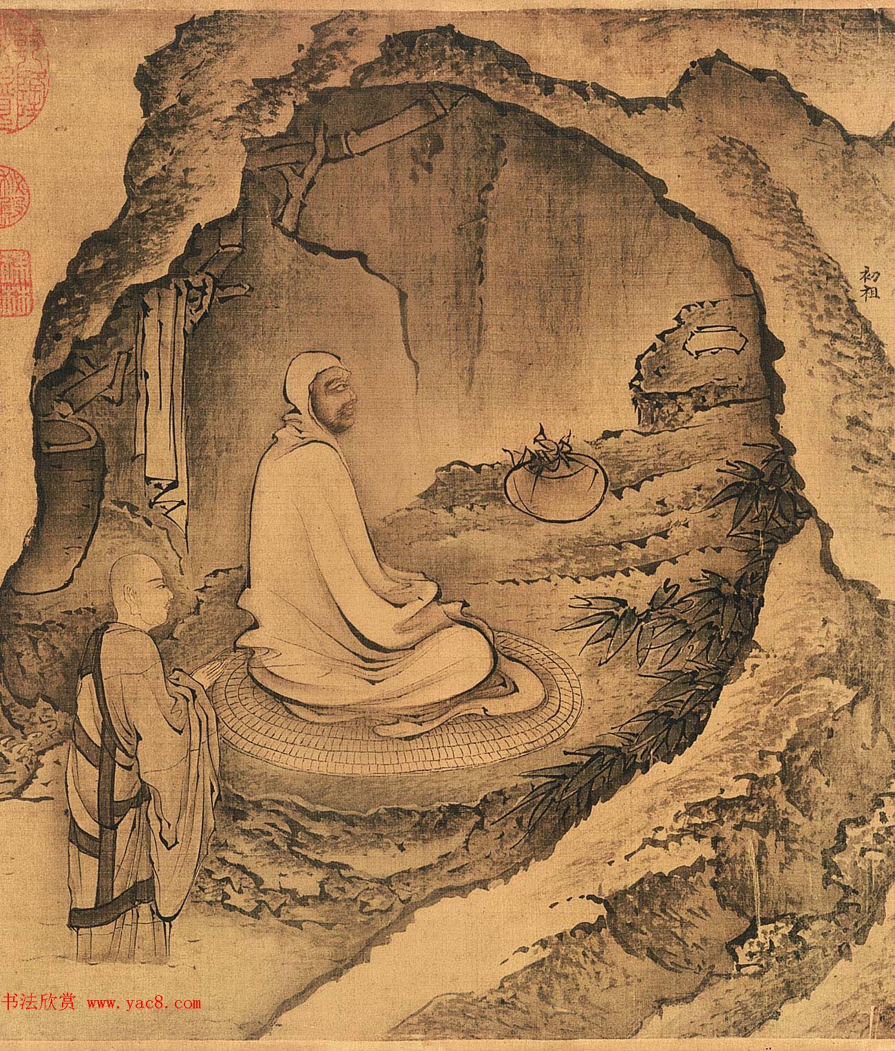 戴进工笔人物画赏析《达摩六代祖师图》 戴进工笔人物画赏析《达摩六代祖师图》