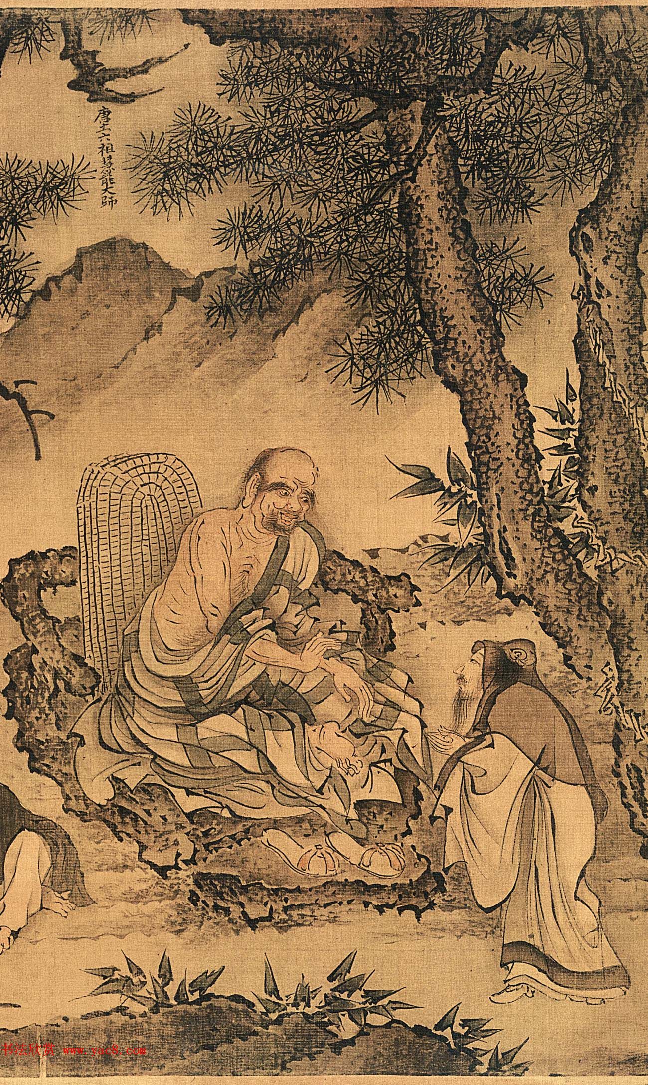 戴进工笔人物画赏析《达摩六代祖师图》 戴进工笔人物画赏析《达摩六代祖师图》