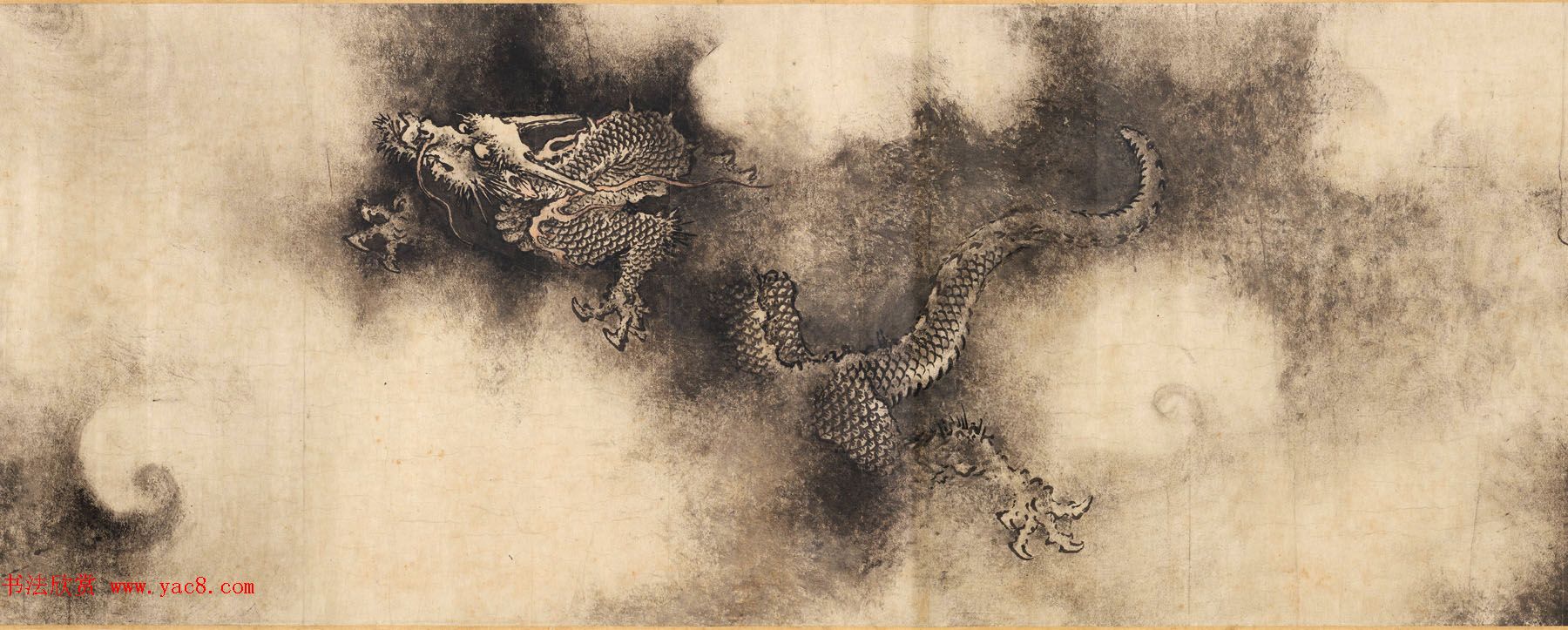 南宋画家陈容绘《九龙图》_美国馆藏