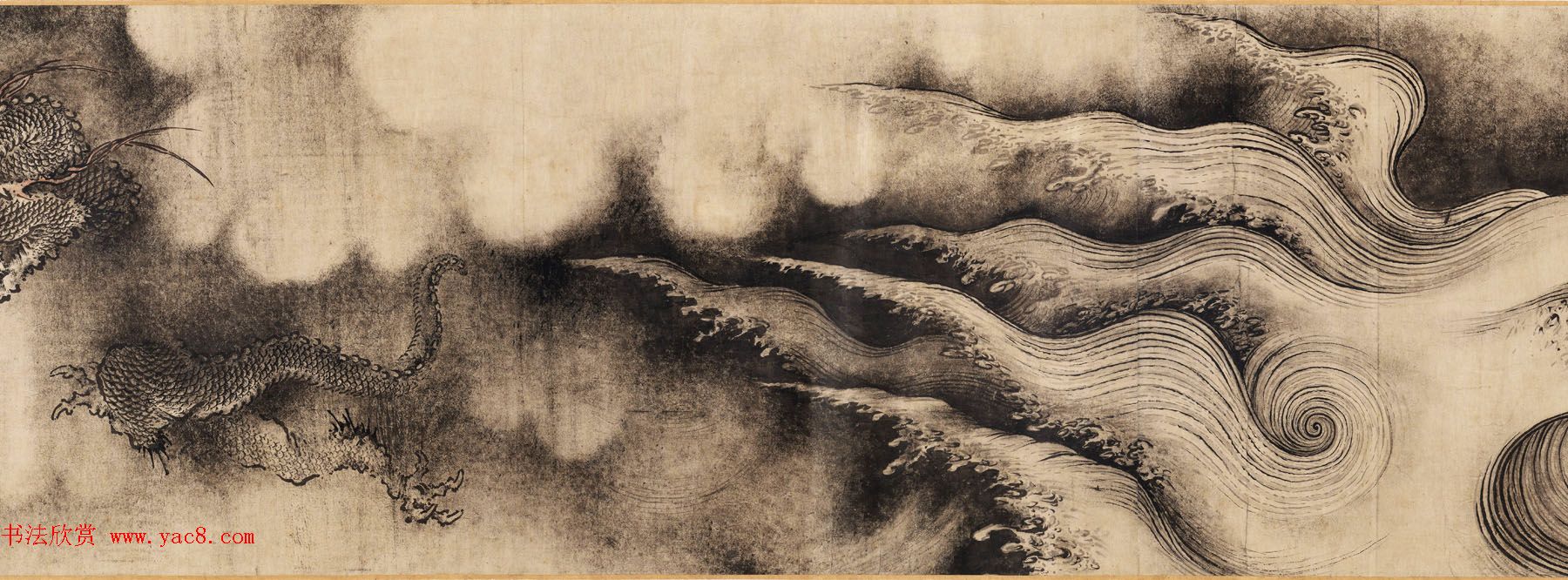 南宋画家陈容绘《九龙图》_美国馆藏