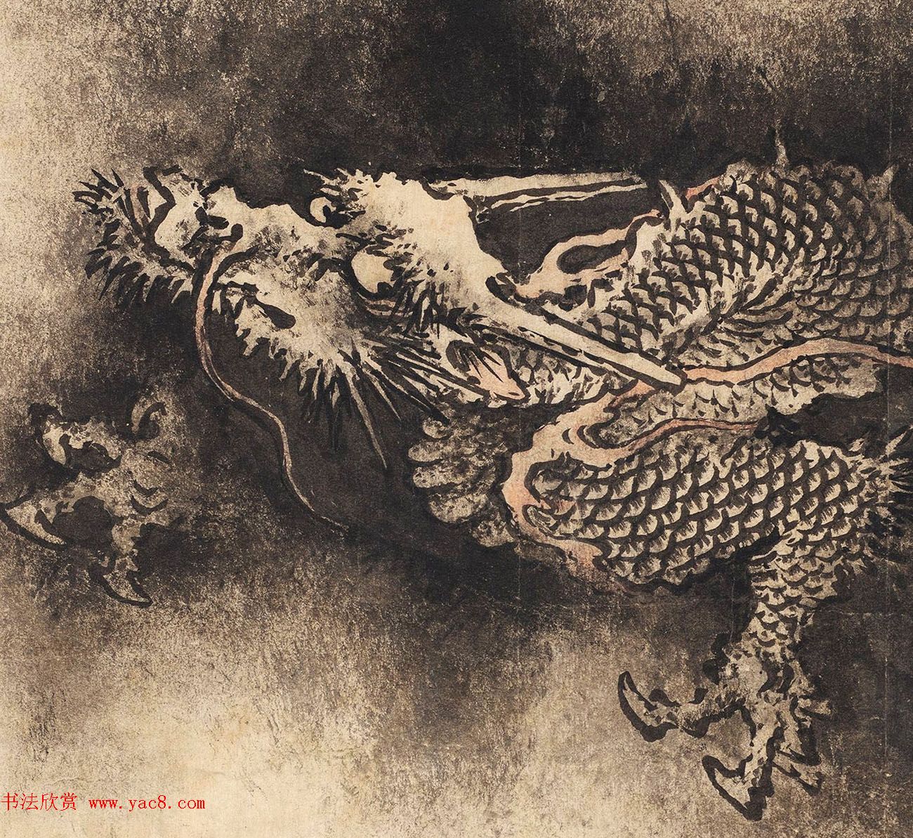 南宋画家陈容绘《九龙图》_美国馆藏