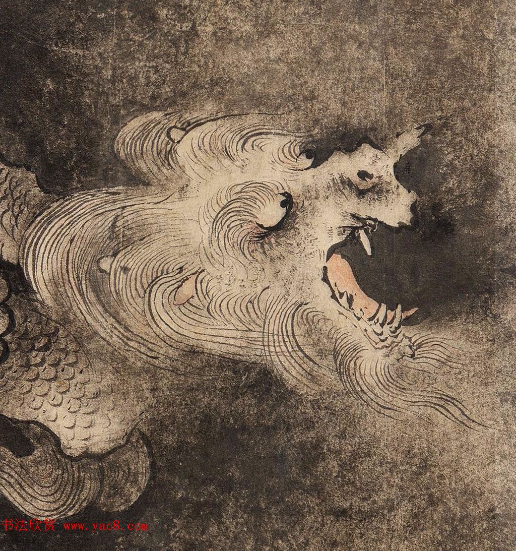 南宋画家陈容绘《九龙图》_美国馆藏