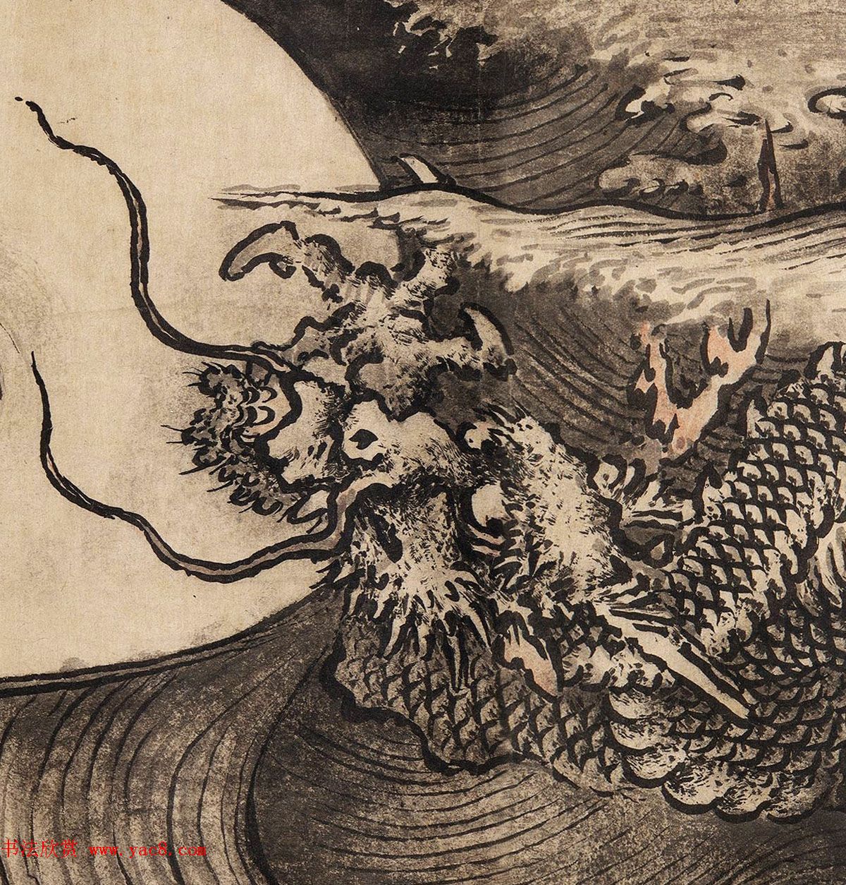 南宋画家陈容绘《九龙图》_美国馆藏