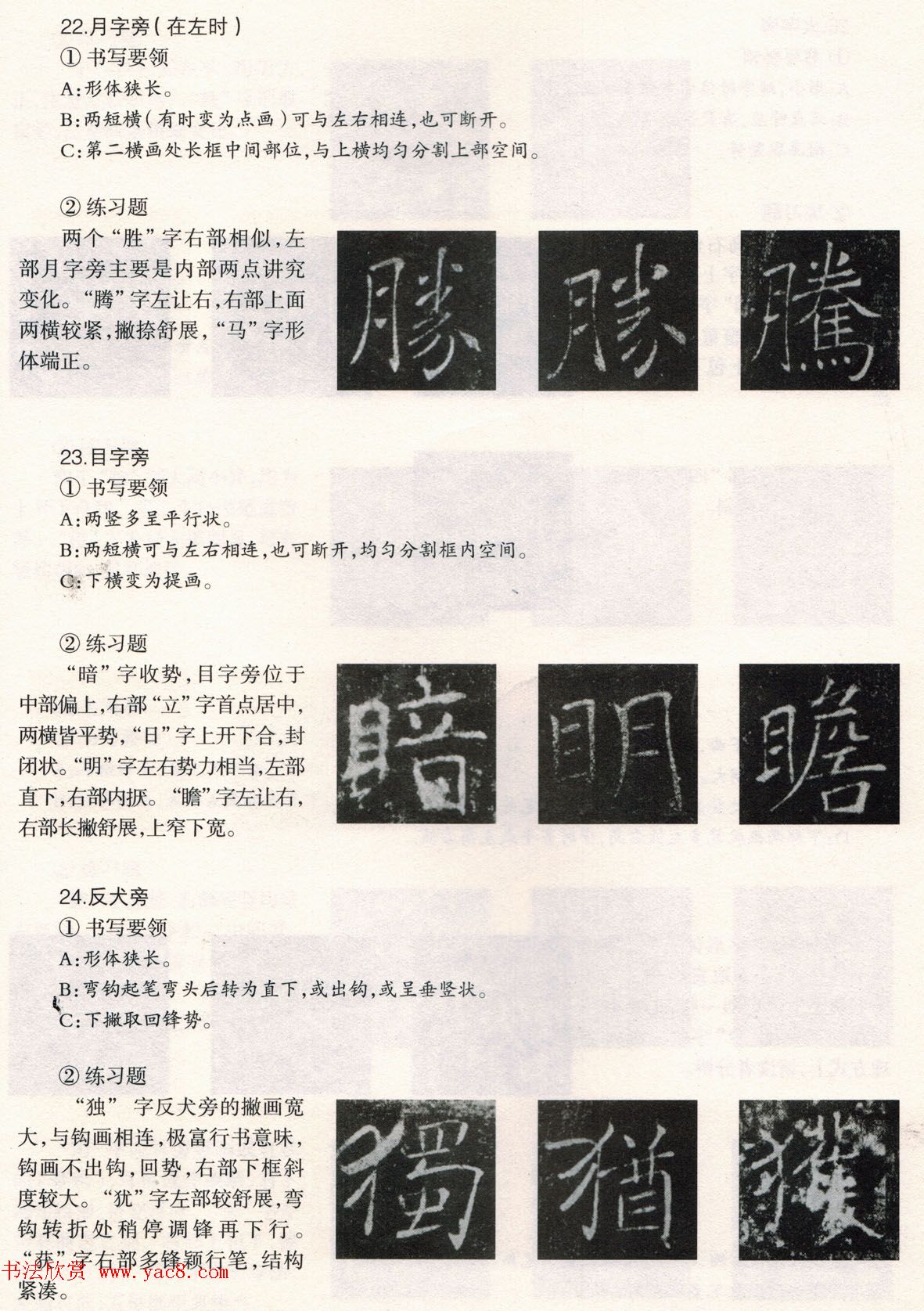 书法教程《雁塔圣教序技法--偏旁部首》