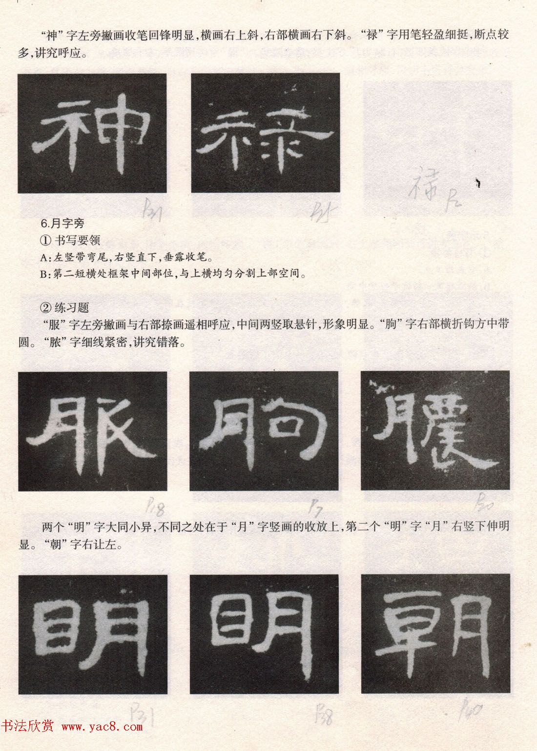 书法教程《曹全碑技法--偏旁部首》