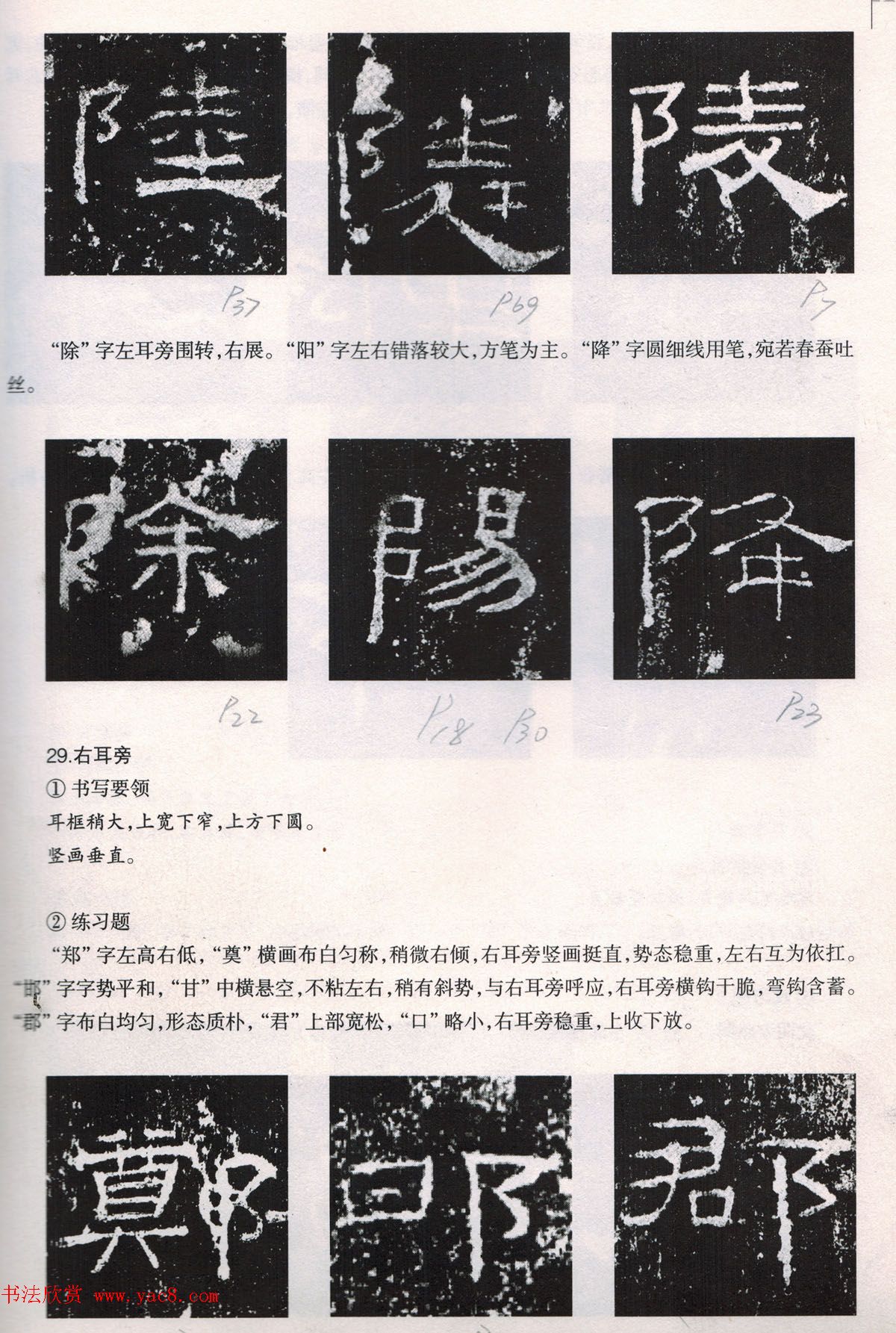 书法教程《礼器碑技法--偏旁部首》