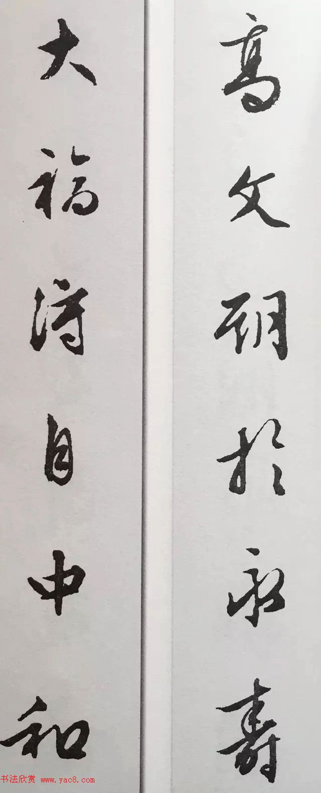 文徵明行书集字对联欣赏