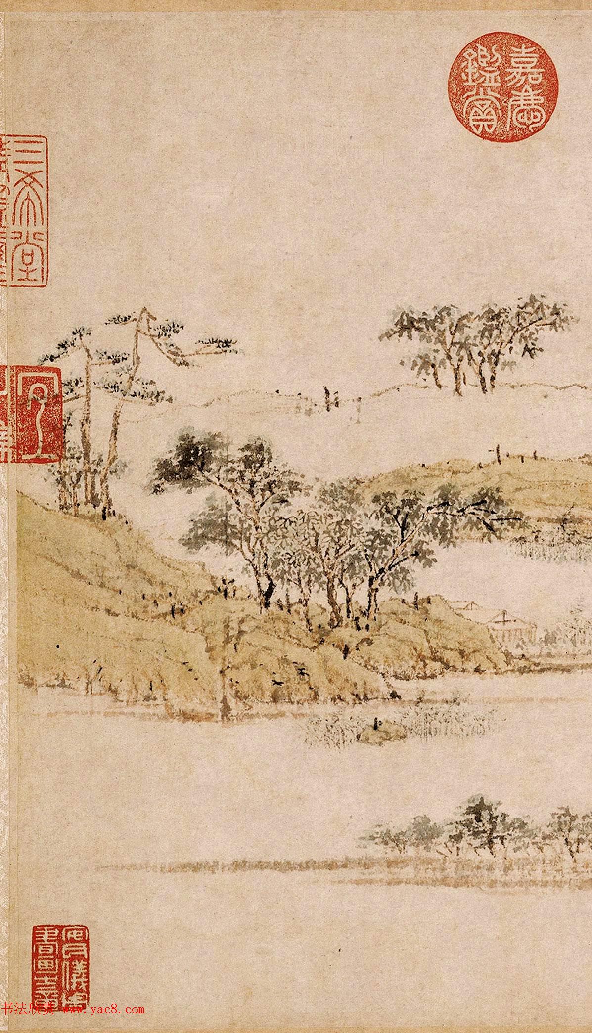 明代陆治为五湖先生作《石湖图卷》