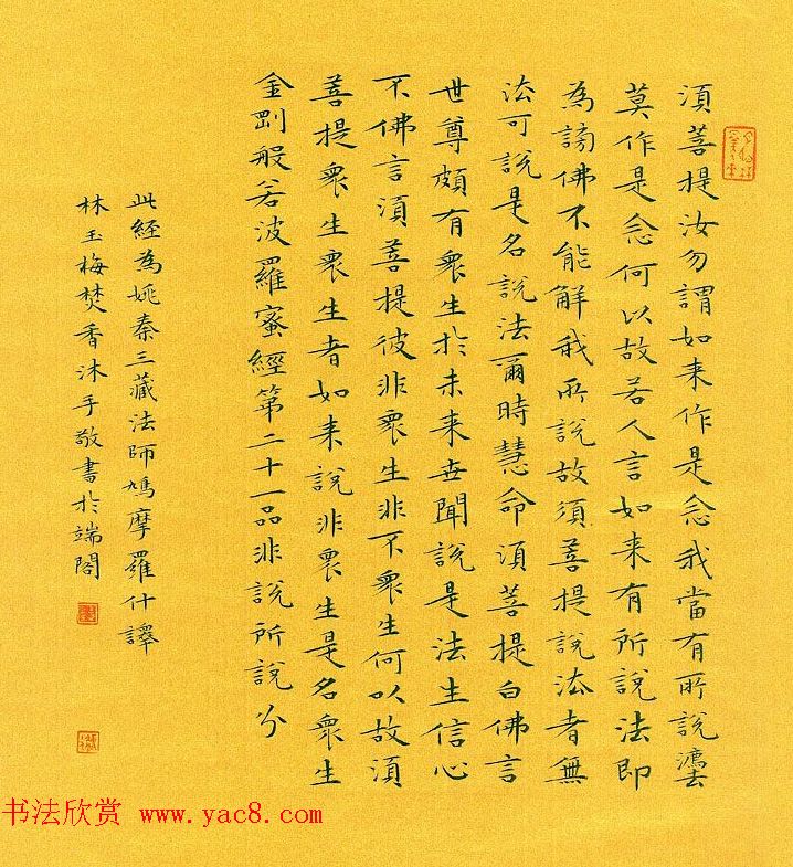 漳州市女书法家林玉梅小楷金刚经