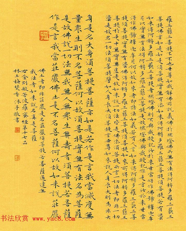 漳州市女书法家林玉梅小楷金刚经