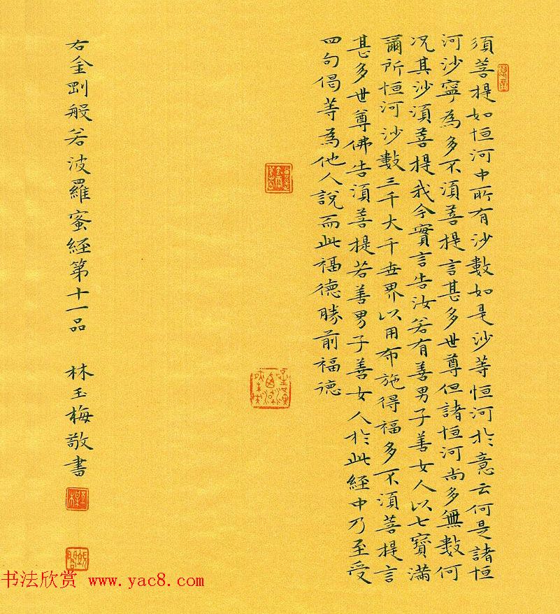 漳州市女书法家林玉梅小楷金刚经