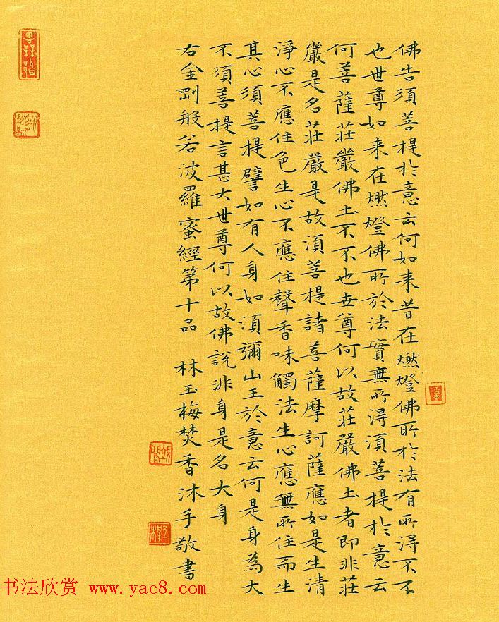 漳州市女书法家林玉梅小楷金刚经