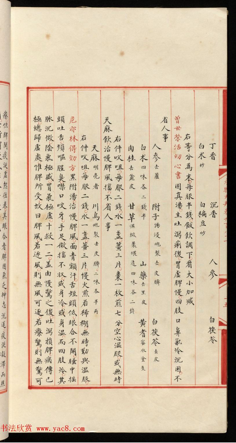 小楷钞本《永乐大典981卷-小儿证治十四》康有为收藏