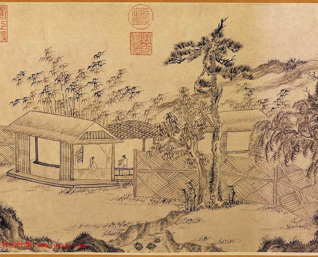 文徵明89岁行书长卷《独乐园图并书记》 文徵明89岁行书长卷《独乐园图并书记》