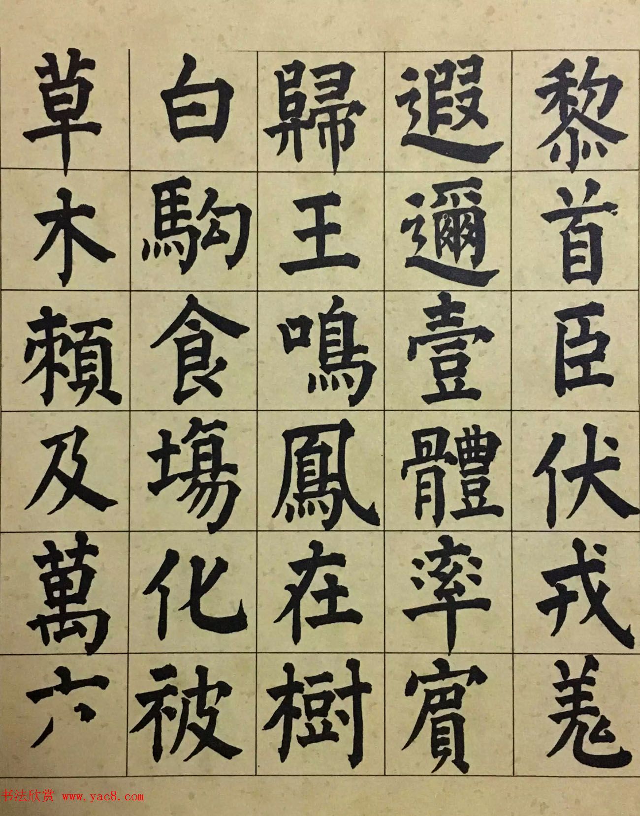 祝允明36岁颜体楷书千字文册