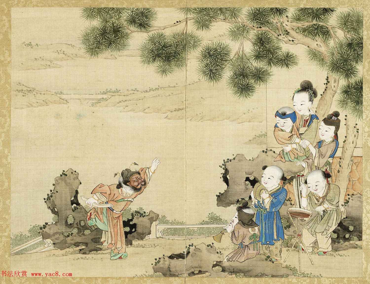 清宫绘本《升平乐事图册》十二开