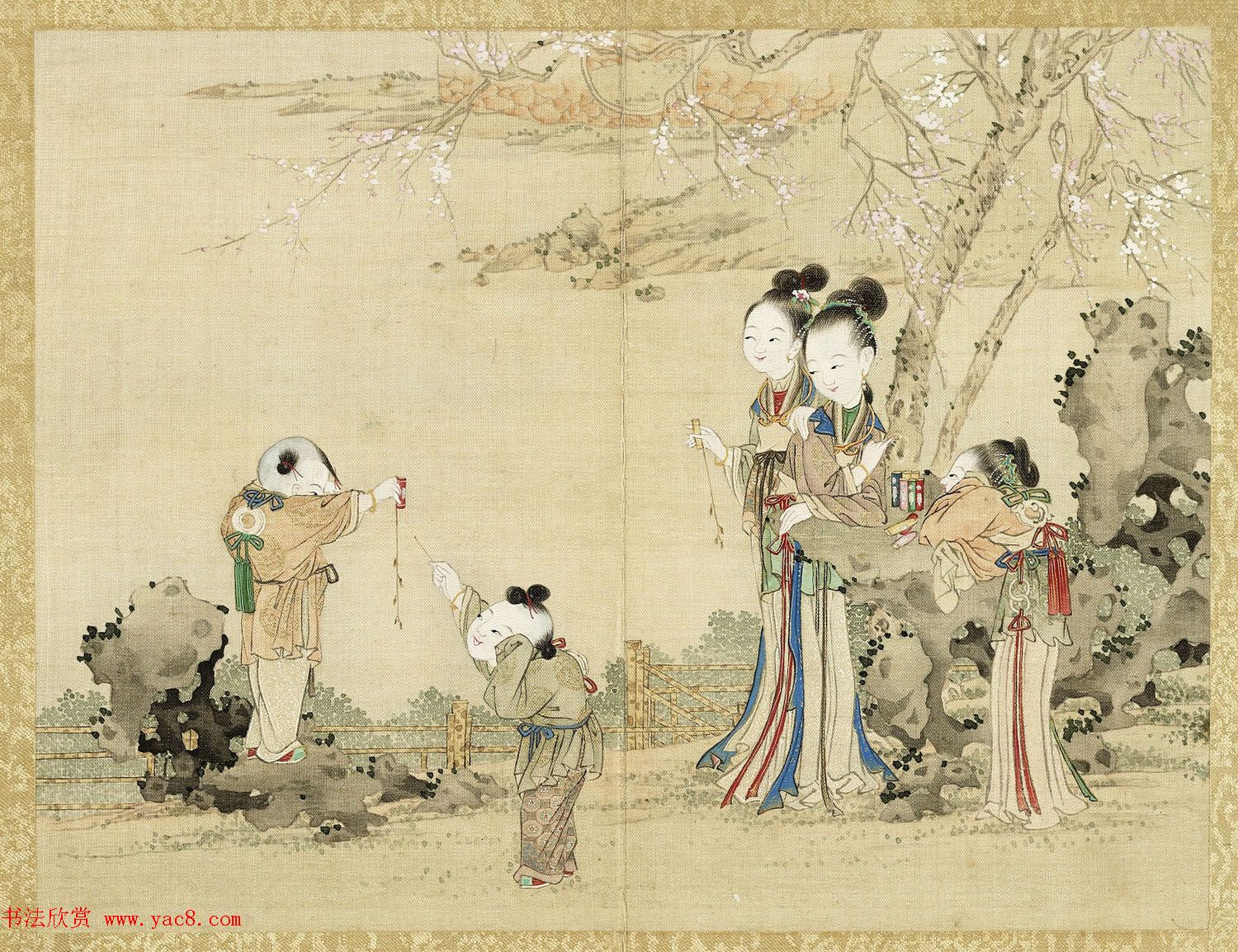 清宫绘本《升平乐事图册》十二开