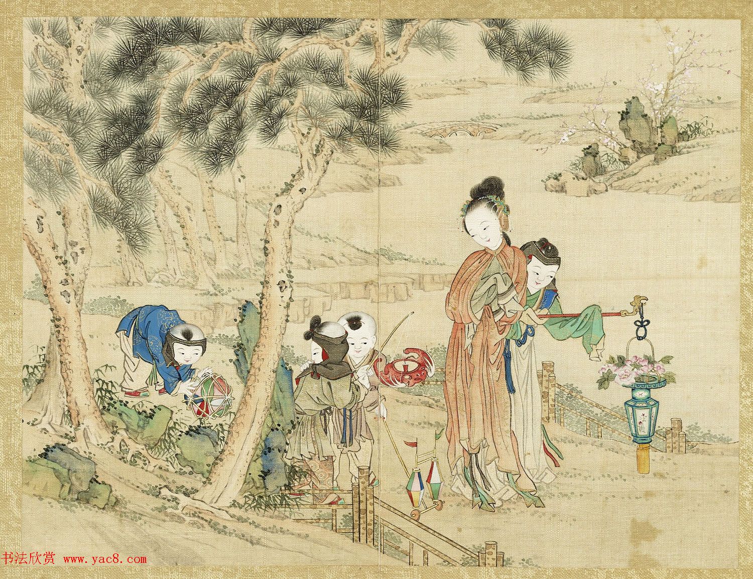 清宫绘本《升平乐事图册》十二开