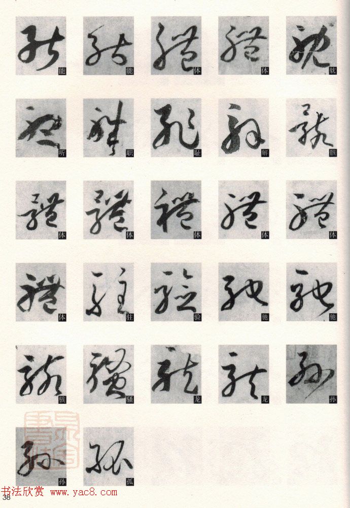 草书教程《孙过庭书谱--偏旁部首》