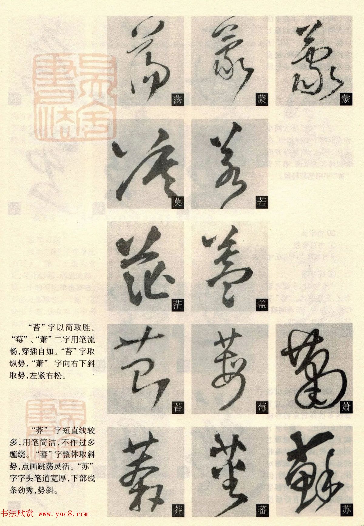 经典碑帖导学教程：王铎草书诗卷--偏旁部首