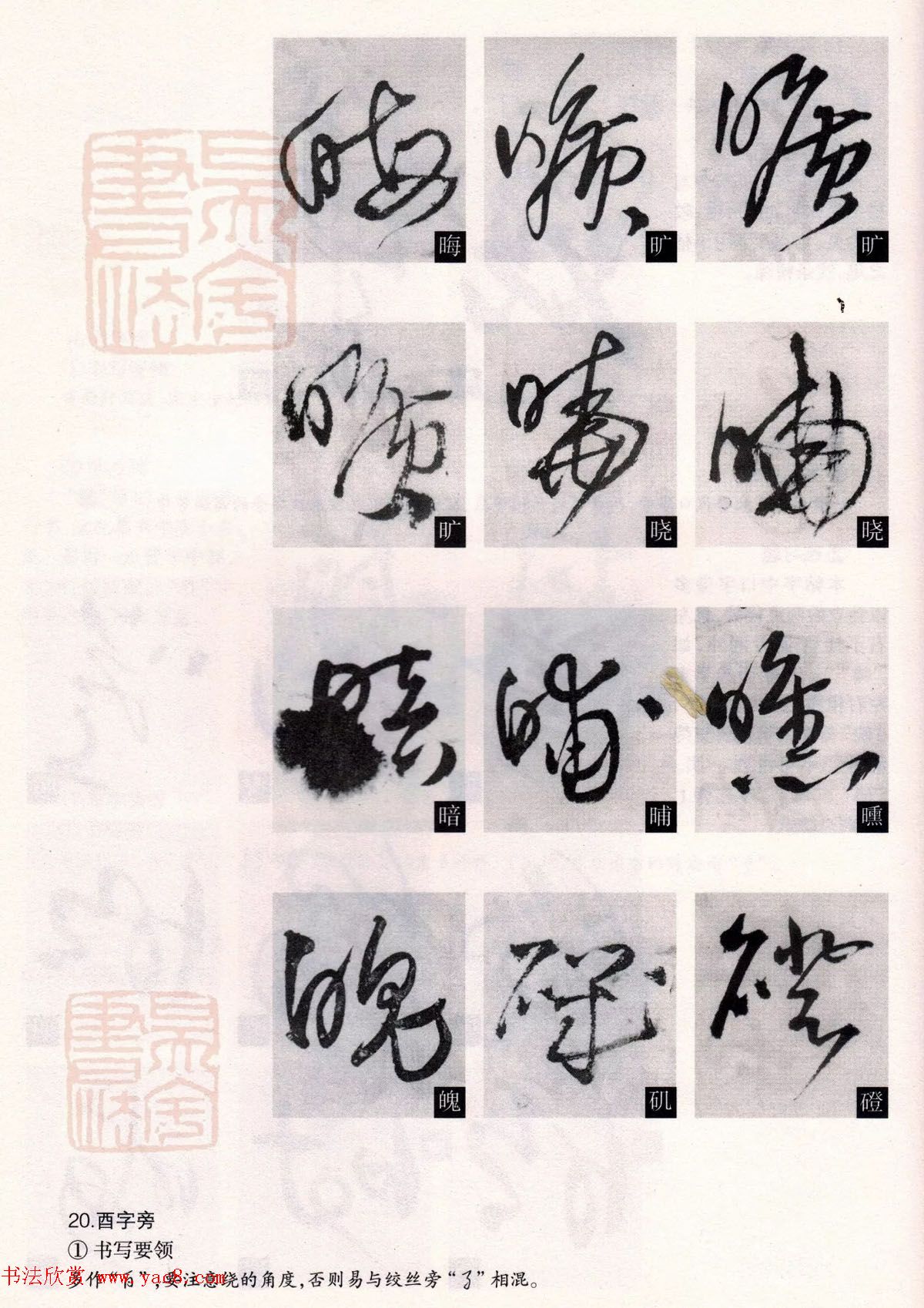 经典碑帖导学教程：王铎草书诗卷--偏旁部首