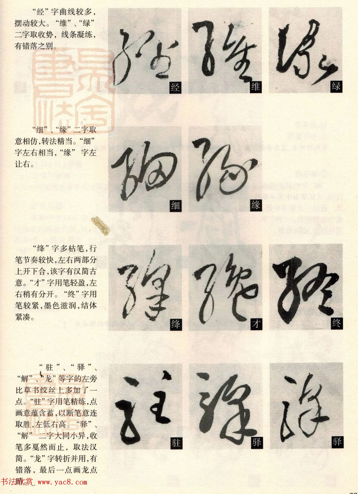 经典碑帖导学教程：王铎草书诗卷--偏旁部首