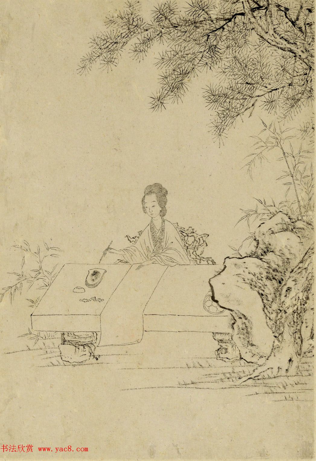 清代曹贞秀小楷书题改琦绘《列女图冊》