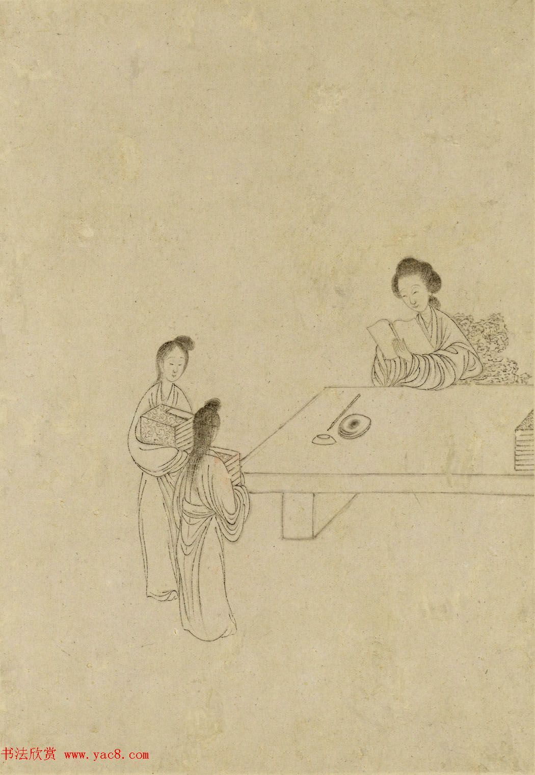 清代曹贞秀小楷书题改琦绘《列女图冊》