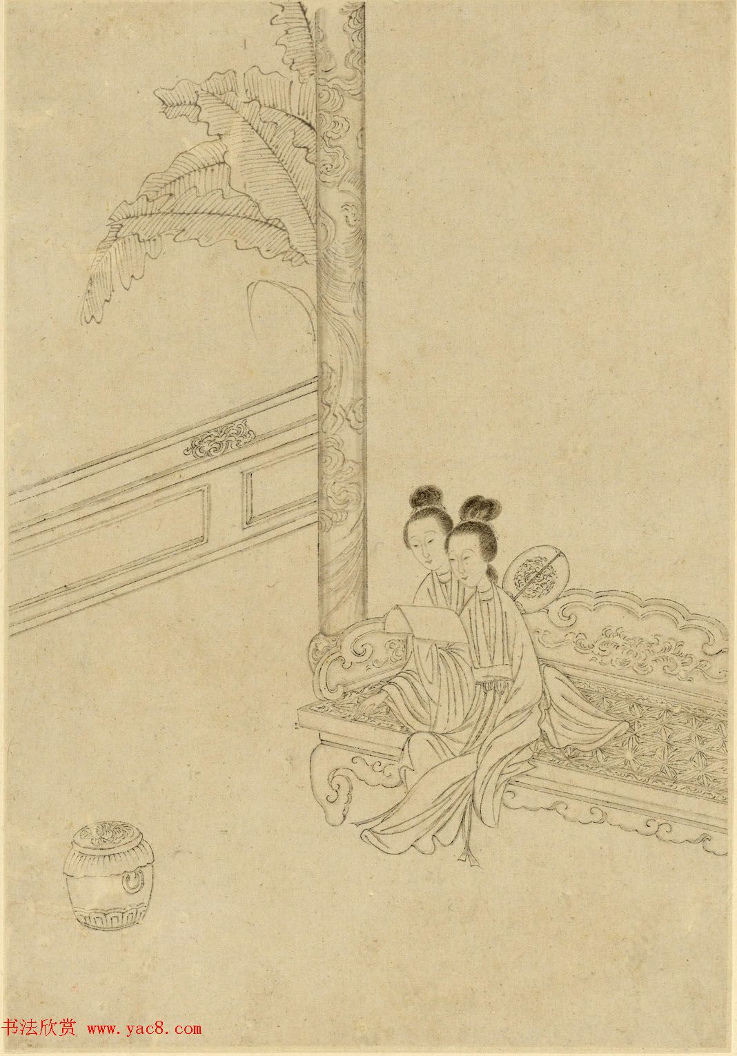 清代曹贞秀小楷书题改琦绘《列女图冊》