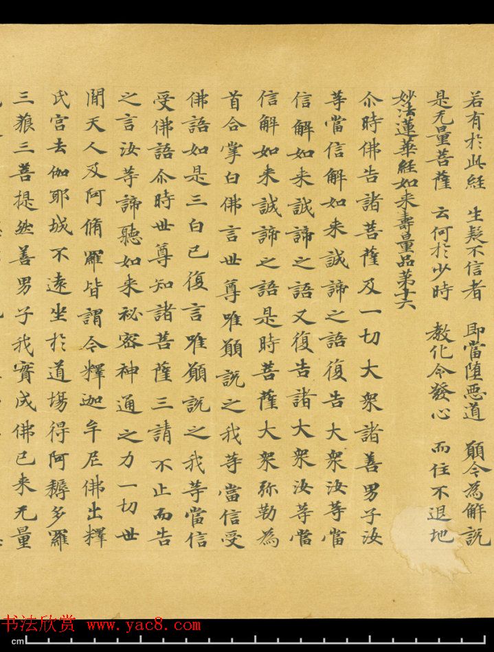 唐代成公道楷书写《妙法莲华经卷第五》 唐代成公道楷书写《妙法莲华经卷第五》