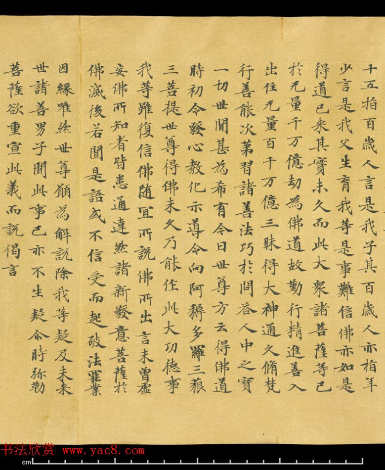 唐代成公道楷书写《妙法莲华经卷第五》 唐代成公道楷书写《妙法莲华经卷第五》