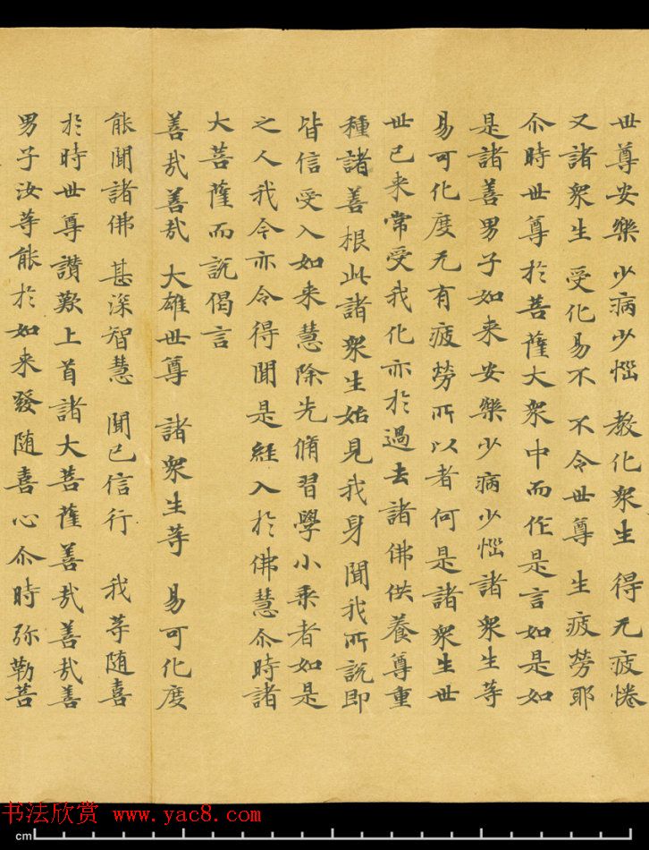 唐代成公道楷书写《妙法莲华经卷第五》 唐代成公道楷书写《妙法莲华经卷第五》