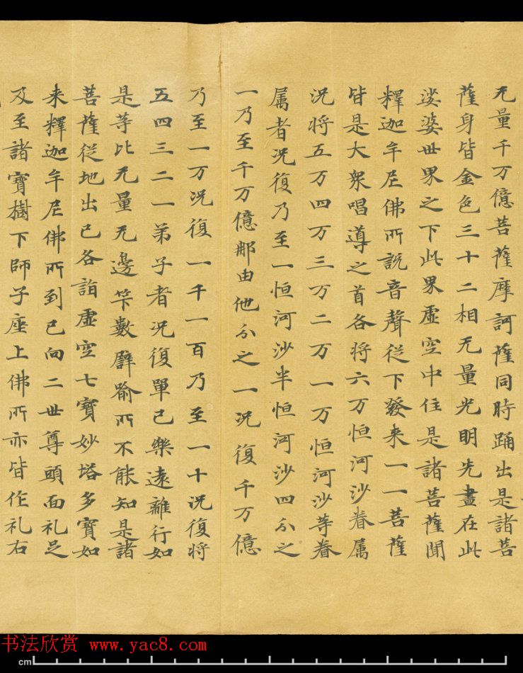 唐代成公道楷书写《妙法莲华经卷第五》 唐代成公道楷书写《妙法莲华经卷第五》