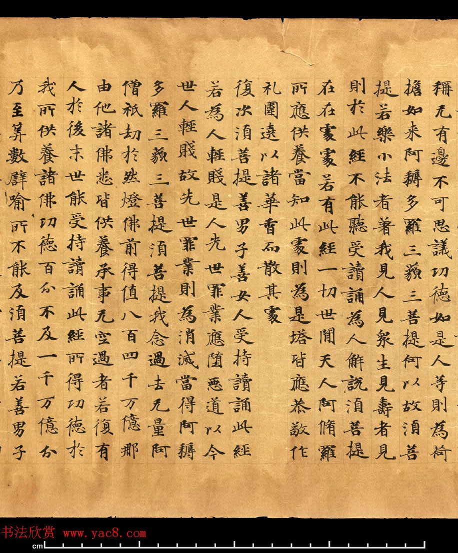 唐朝欧阳玄愆楷书写《金刚般若波罗密经》