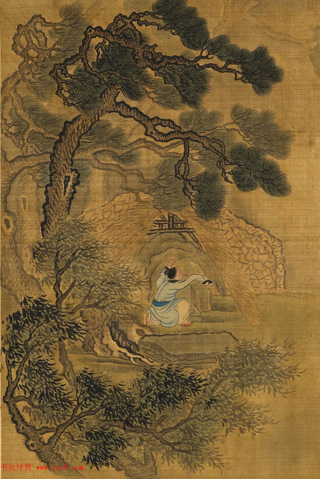 文徵明隶书许初行书合题《纯孝图》