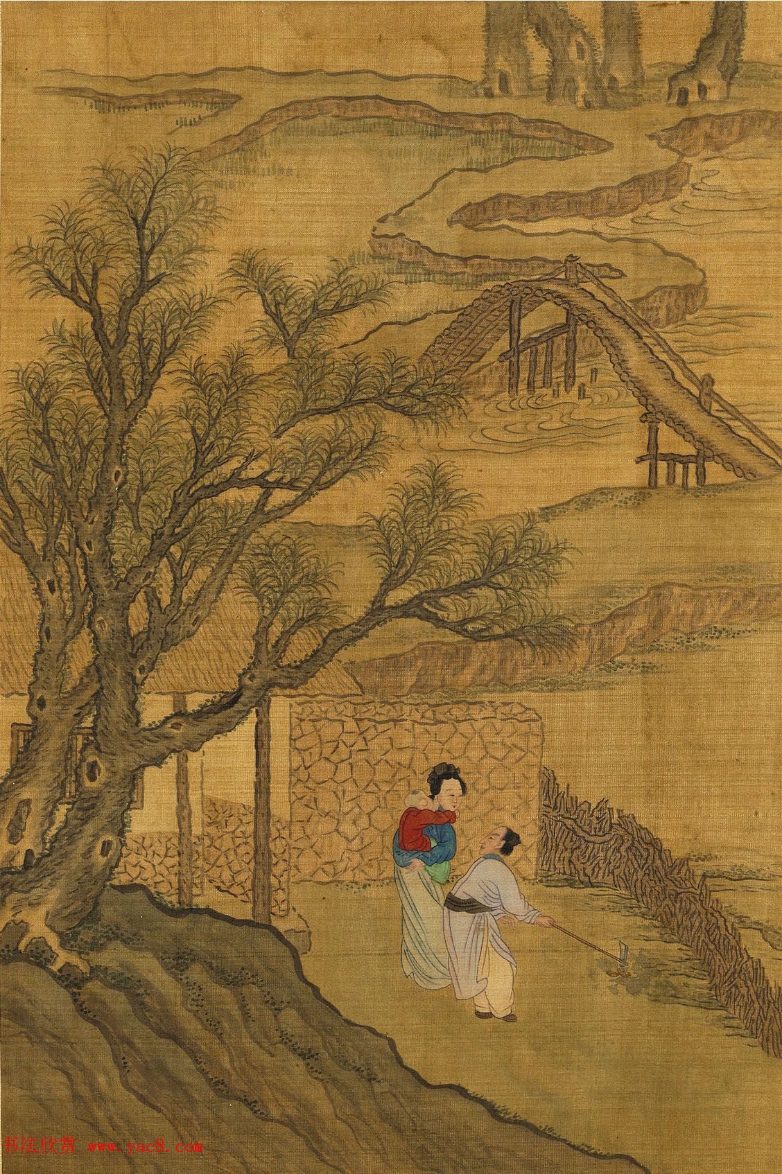 文徵明隶书许初行书合题《纯孝图》