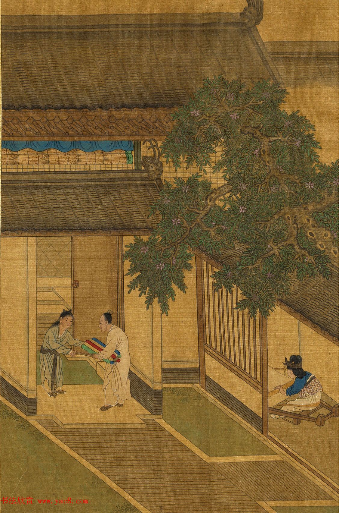 文徵明隶书许初行书合题《纯孝图》