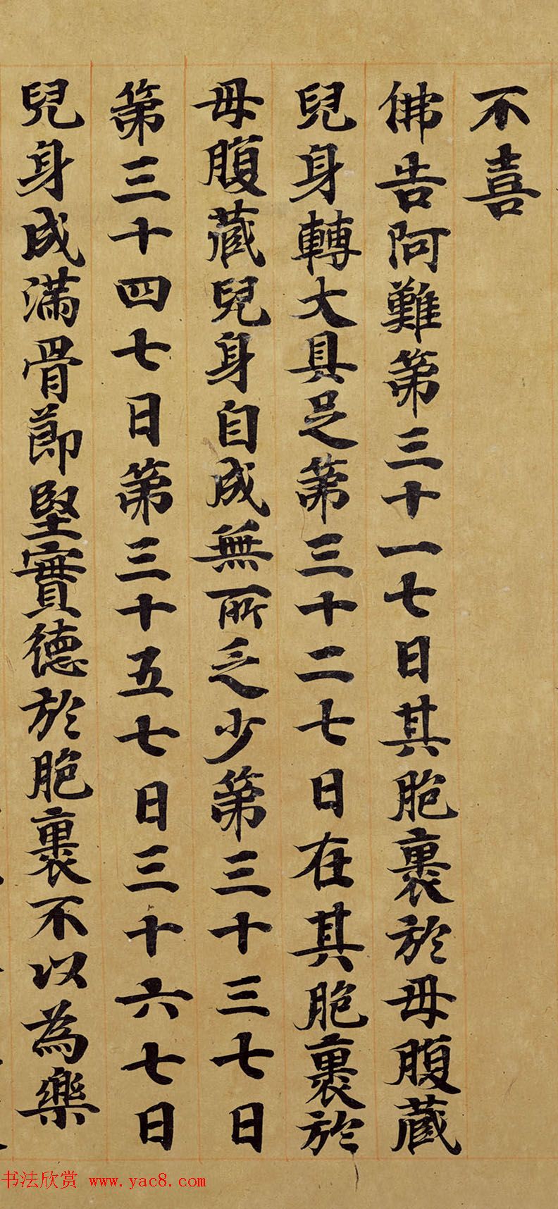 宋人写经卷《佛说胞胎经》传世残本 宋人写经卷《佛说胞胎经》传世残本