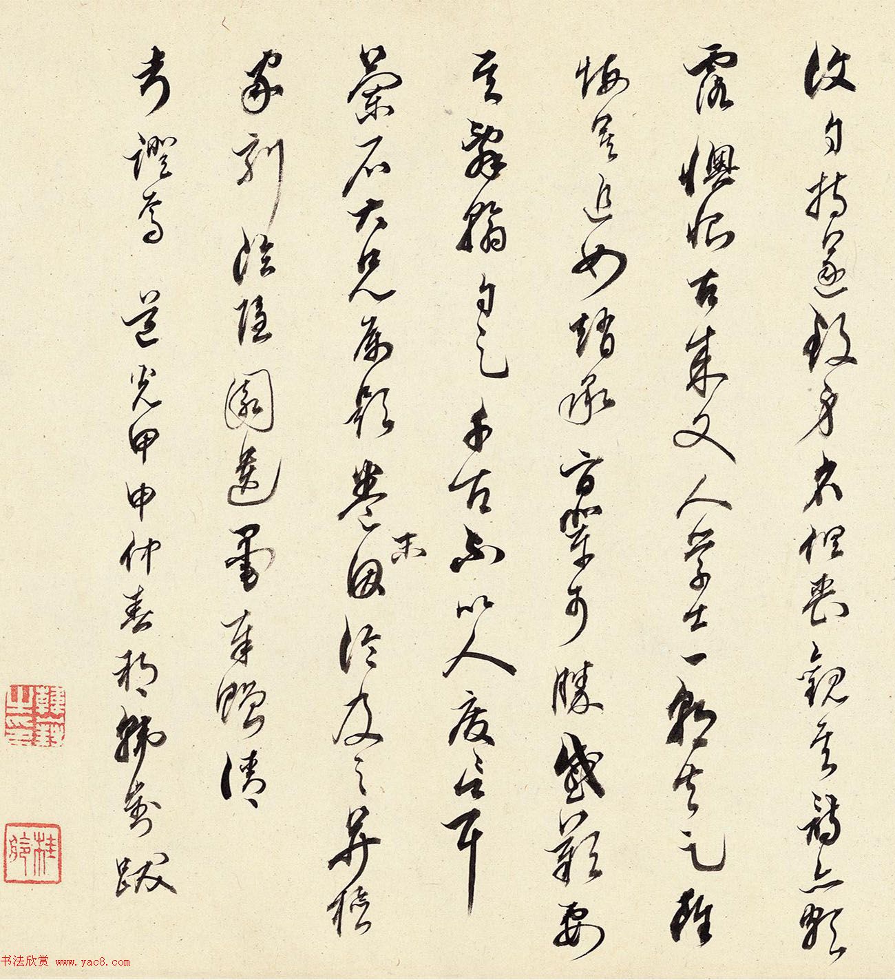 王铎59岁狂草书法《鲁斋歌卷》