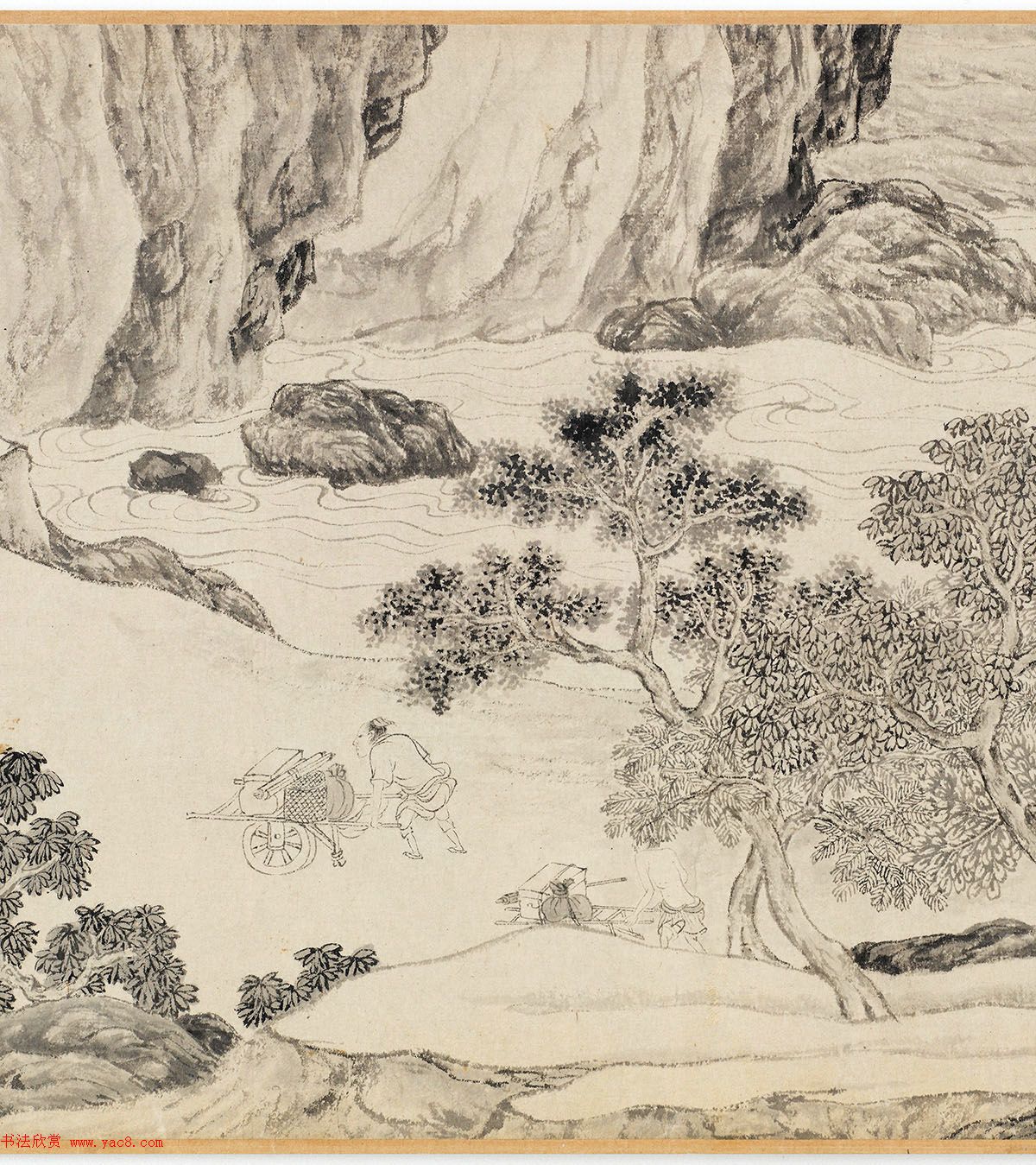 明代唐寅36岁书画作品《南游图》