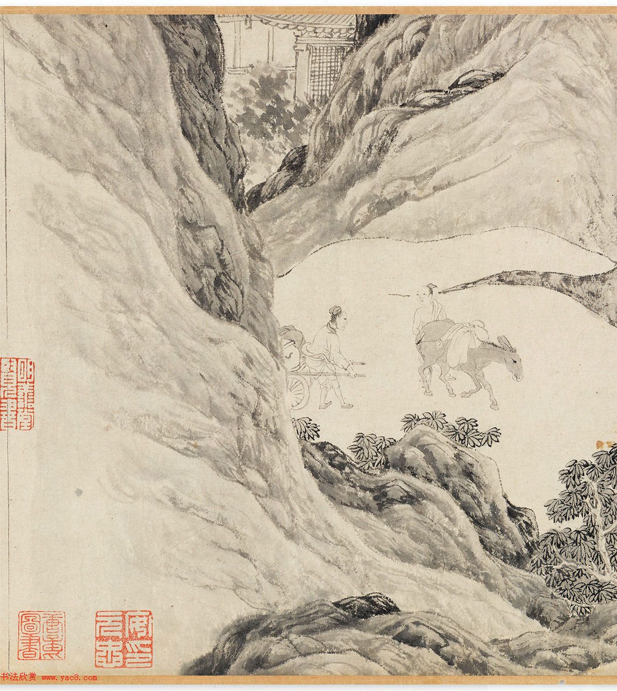 明代唐寅36岁书画作品《南游图》